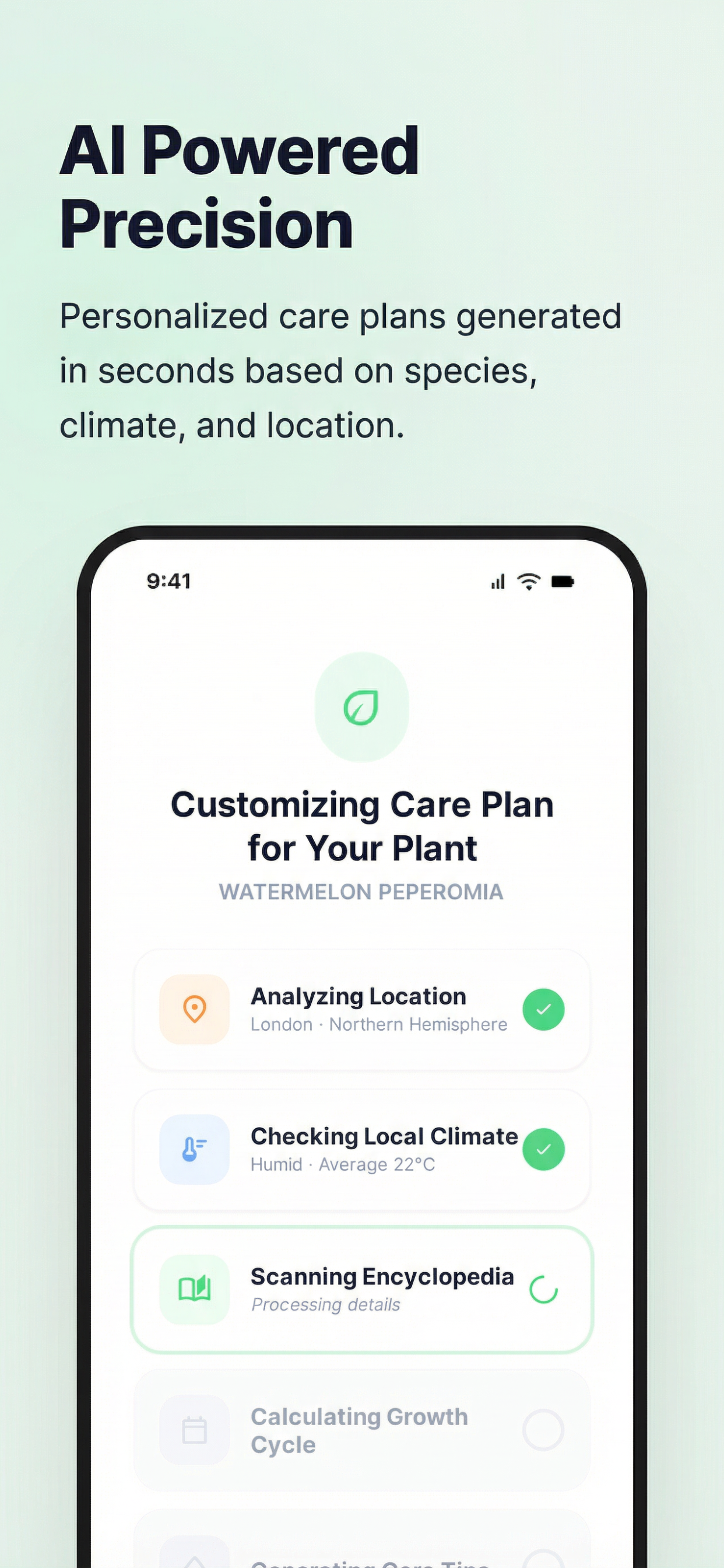Greel app - AI powered care plan customization